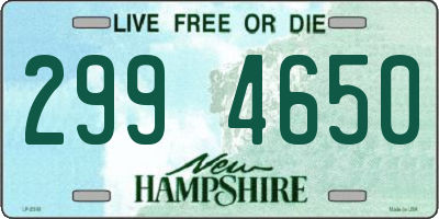 NH license plate 2994650