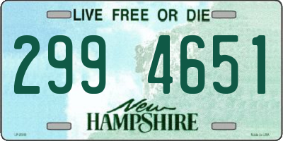 NH license plate 2994651