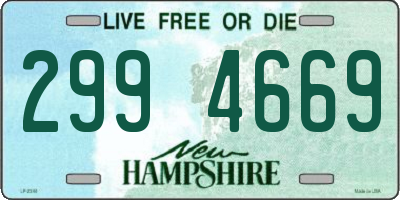 NH license plate 2994669