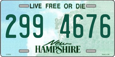 NH license plate 2994676