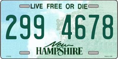 NH license plate 2994678