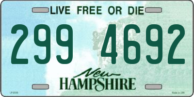 NH license plate 2994692