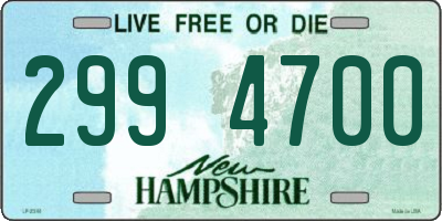 NH license plate 2994700