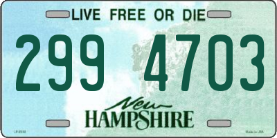 NH license plate 2994703