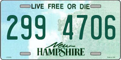 NH license plate 2994706