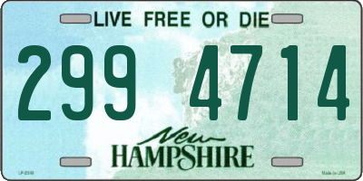 NH license plate 2994714