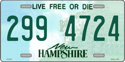 NH license plate 2994724