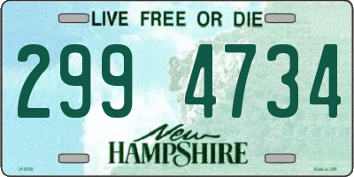 NH license plate 2994734