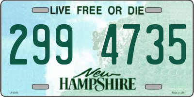 NH license plate 2994735
