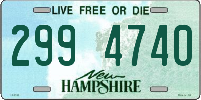 NH license plate 2994740