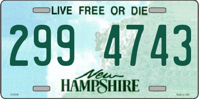 NH license plate 2994743