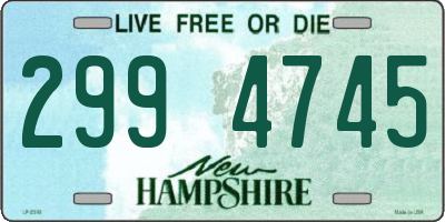 NH license plate 2994745