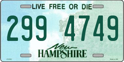 NH license plate 2994749