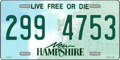 NH license plate 2994753