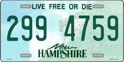NH license plate 2994759