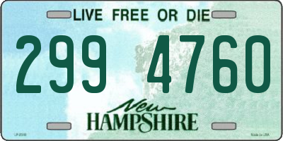 NH license plate 2994760
