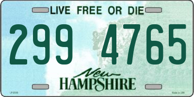 NH license plate 2994765