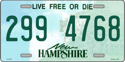 NH license plate 2994768