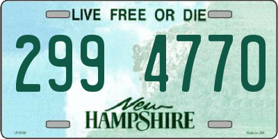 NH license plate 2994770