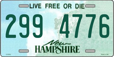 NH license plate 2994776