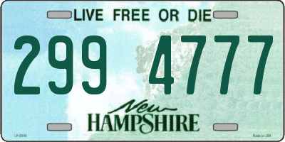 NH license plate 2994777
