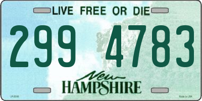 NH license plate 2994783