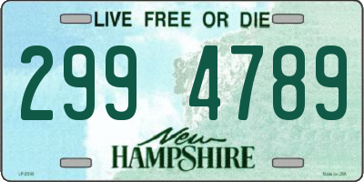 NH license plate 2994789