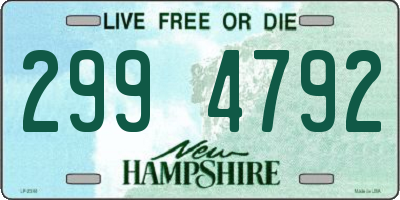 NH license plate 2994792