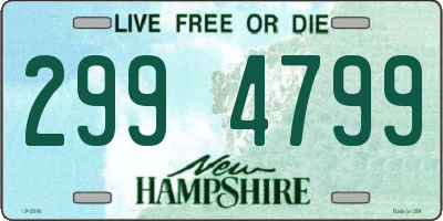 NH license plate 2994799