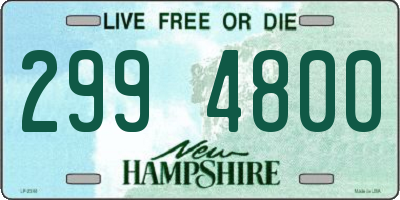 NH license plate 2994800