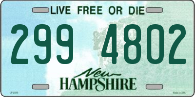 NH license plate 2994802