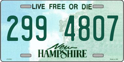 NH license plate 2994807