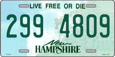 NH license plate 2994809