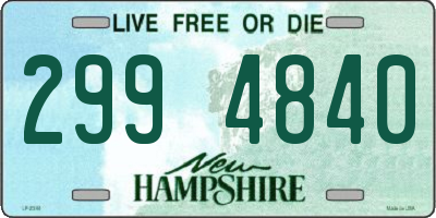 NH license plate 2994840