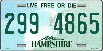 NH license plate 2994865