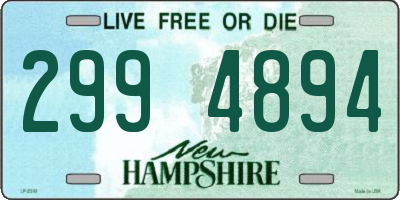 NH license plate 2994894