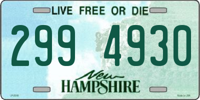NH license plate 2994930