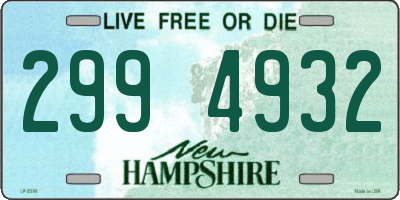 NH license plate 2994932