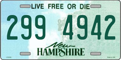 NH license plate 2994942