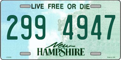 NH license plate 2994947