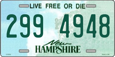 NH license plate 2994948