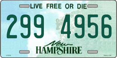 NH license plate 2994956