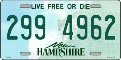 NH license plate 2994962