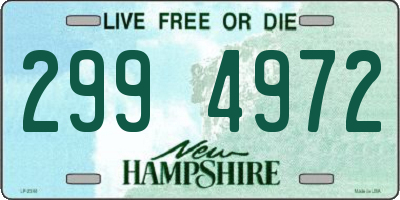 NH license plate 2994972