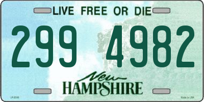 NH license plate 2994982