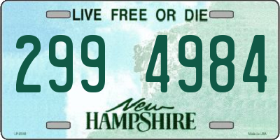 NH license plate 2994984