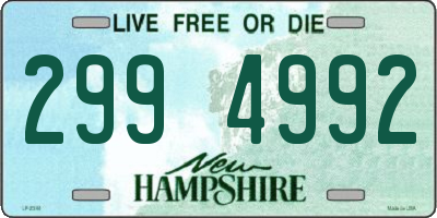 NH license plate 2994992