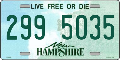 NH license plate 2995035