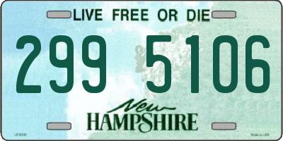 NH license plate 2995106