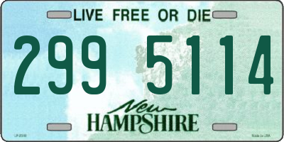 NH license plate 2995114